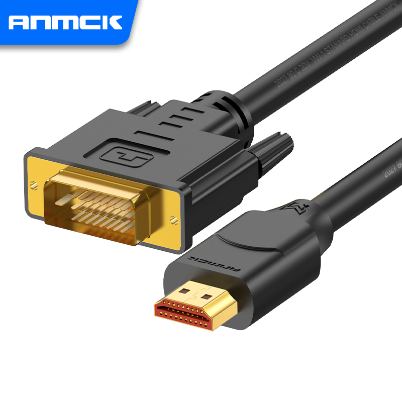 Anmck HDMI-DVI  DVI-D 24 + 5  ̺ ȣȯ Xbox PS4/5 ġ HDTV ǻ  ݵ 1080P 60HZ